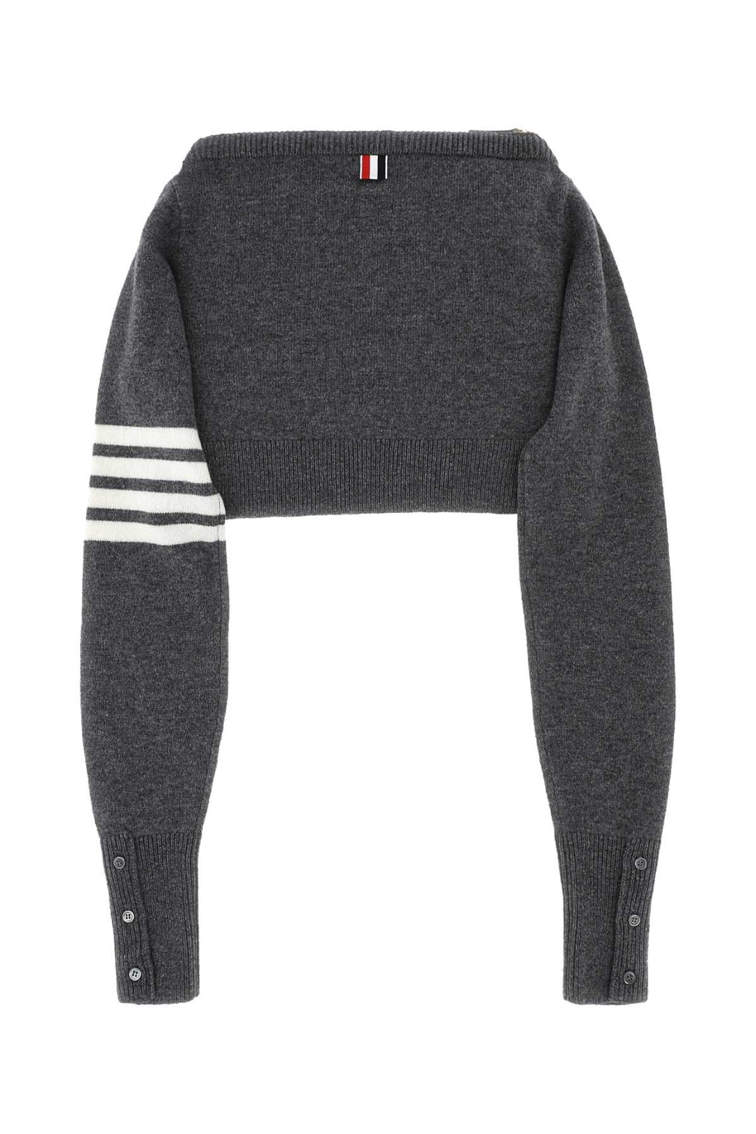 Thom Browne Unisex Melange Grey Wool Clutch