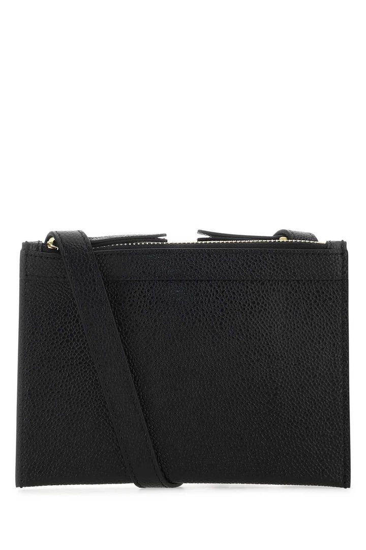 Thom Browne Women Black Leather Mini Document Holder