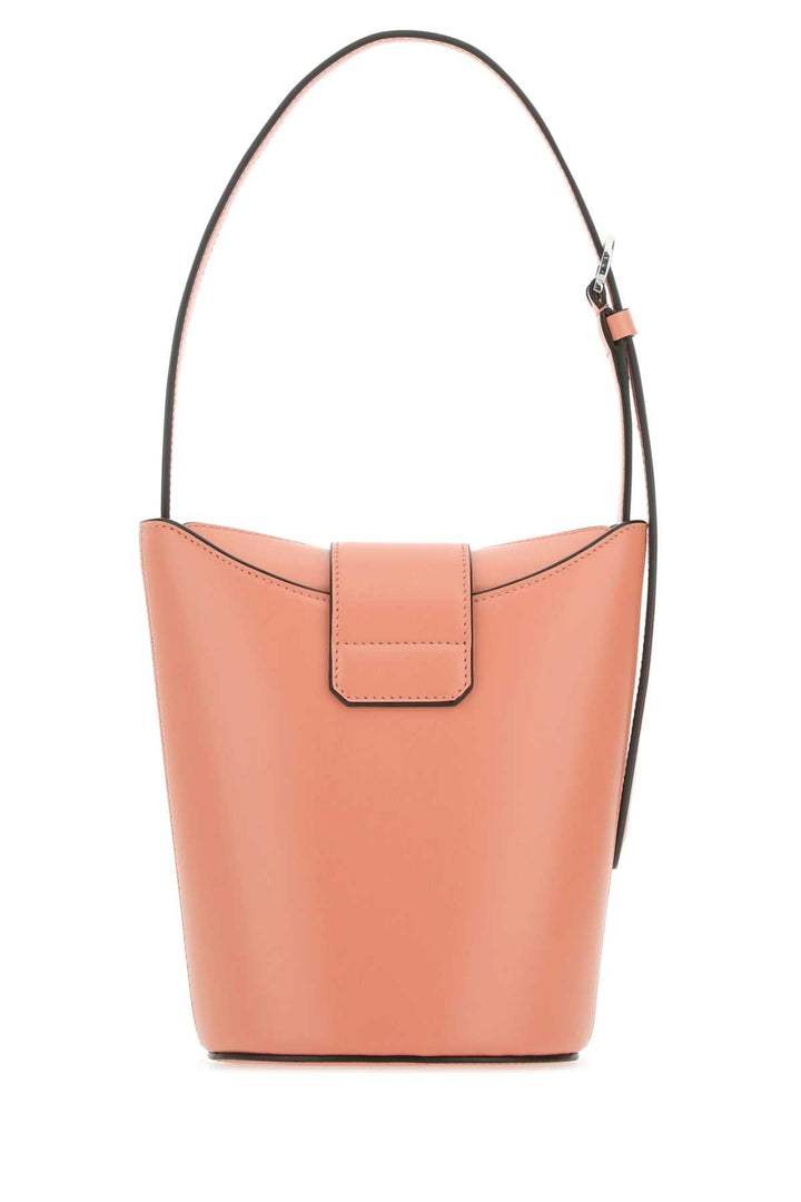 Salvatore Ferragamo Women Pastel Light Blue Leather Bucket Bag