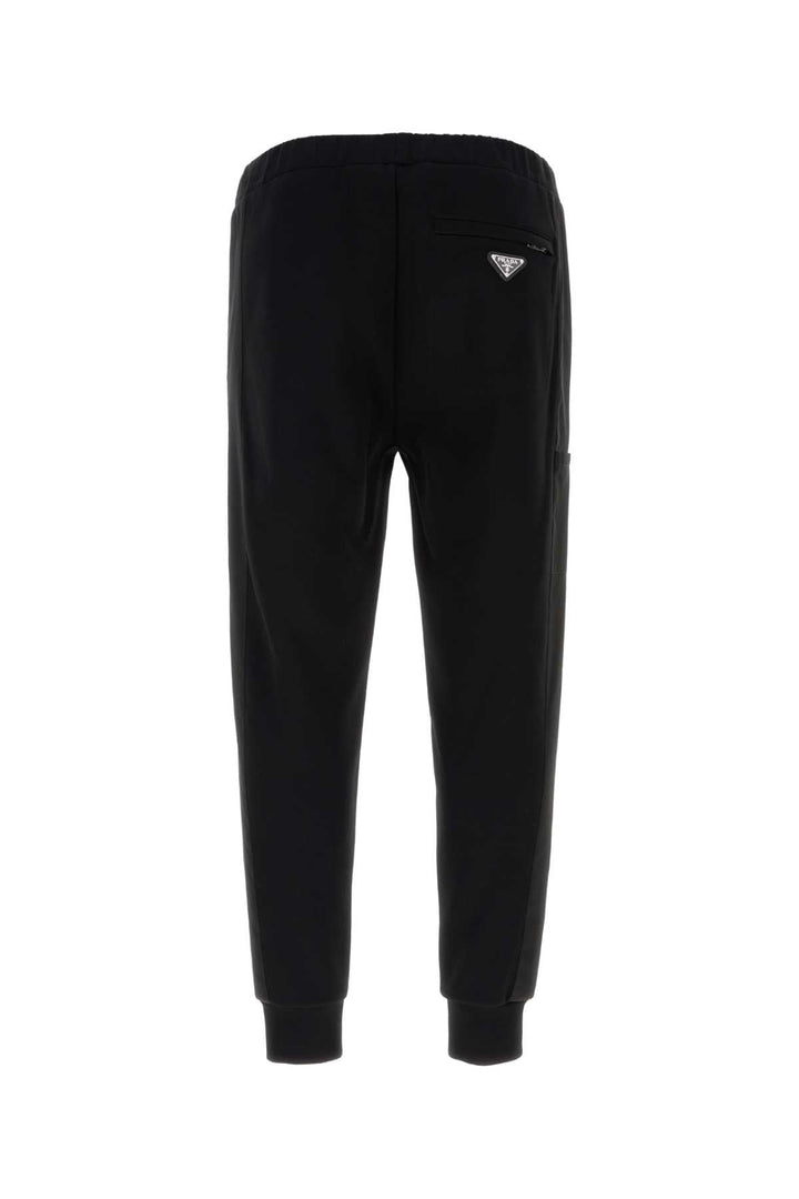 Prada Men Black Cotton Blend Joggers