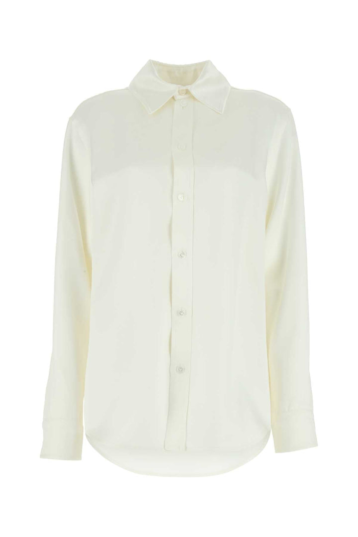 Bottega Veneta Women Ivory Satin Shirt