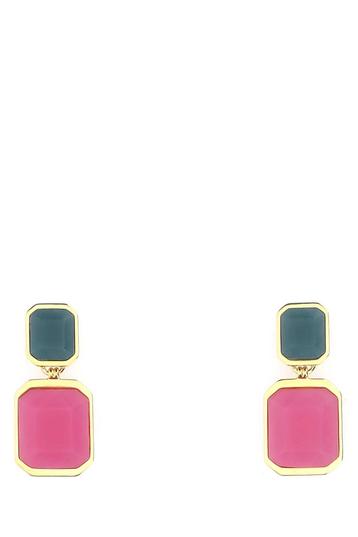 Saint Laurent Women Golden Metal Earrings