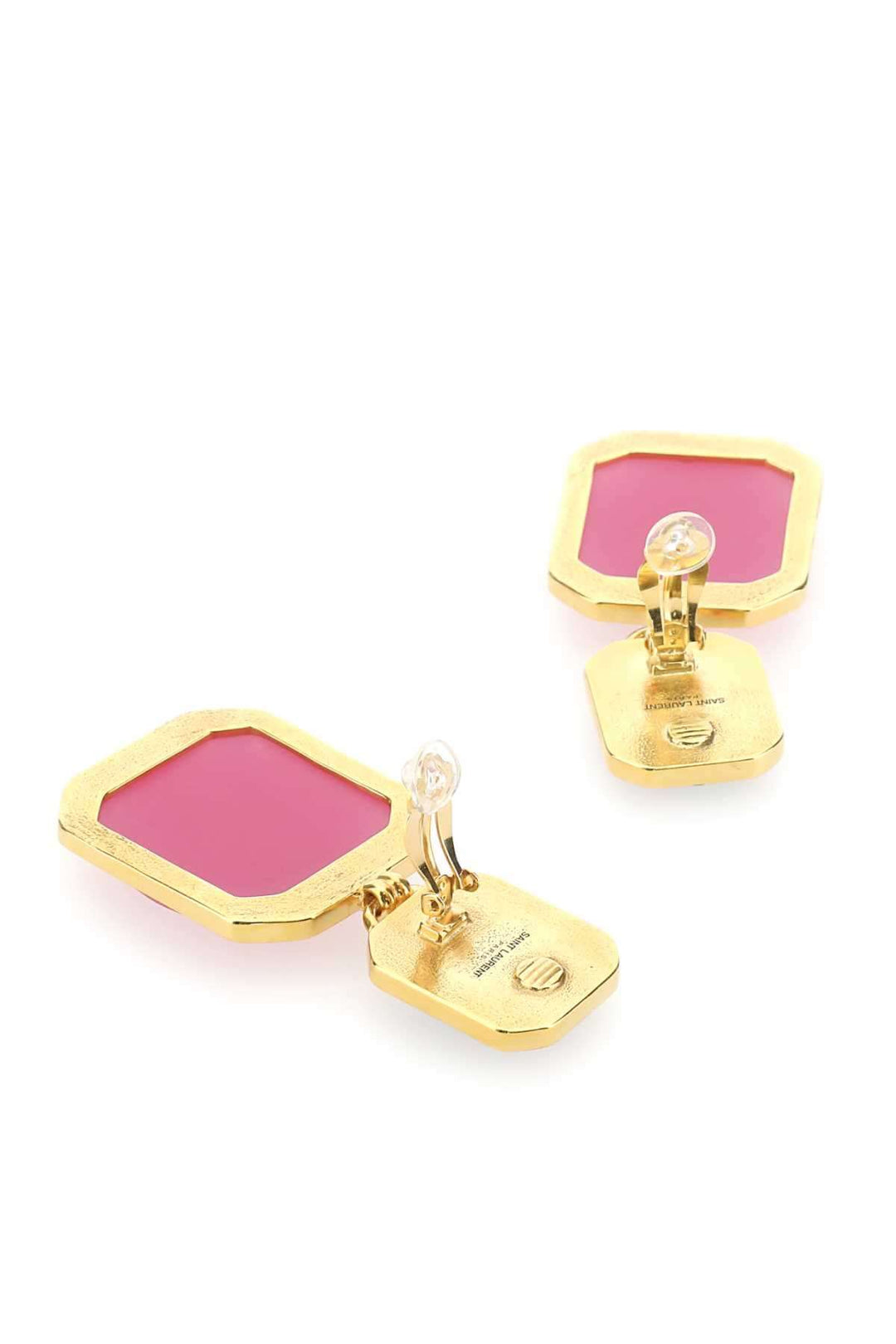 Saint Laurent Women Golden Metal Earrings