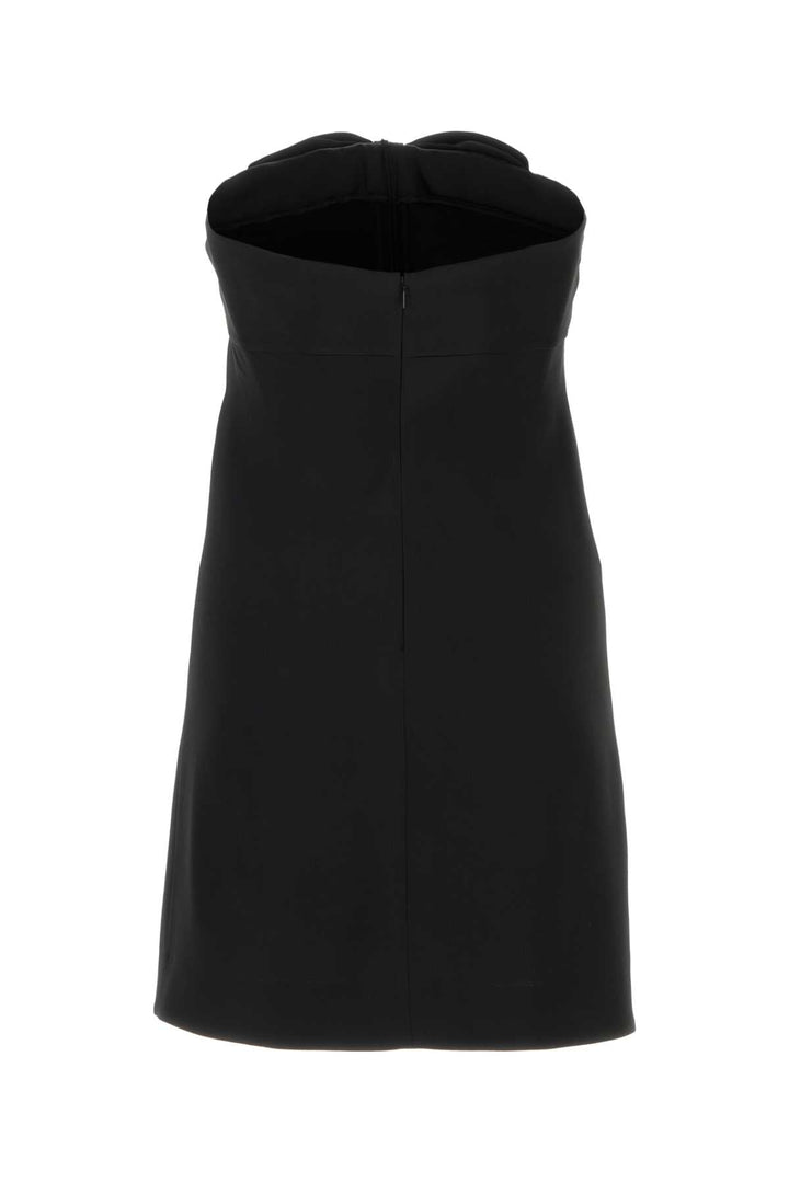 Saint Laurent Women Black Satin Mini Dress