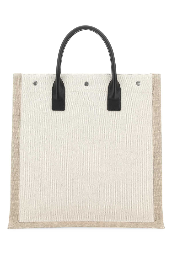 Saint Laurent Men Two-Tone Canvas Rive Gauche Shopping Bag