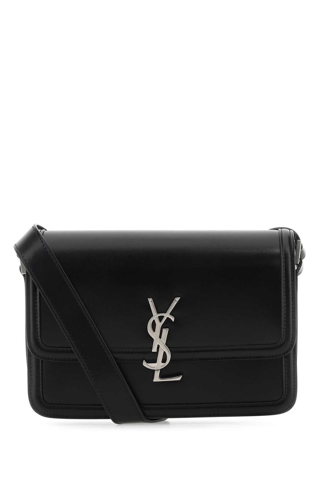 Saint Laurent Men Black Leather Solferino Shoulder Bag
