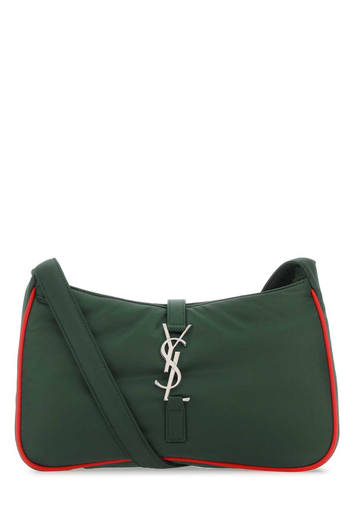 Saint Laurent Men Dark Green Econylâ® Le 5 Ã€ 7 Shoulder Bag