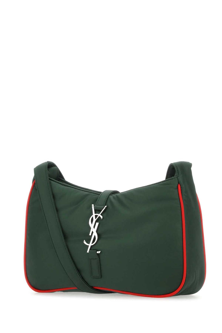 Saint Laurent Men Dark Green Econylâ® Le 5 Ã€ 7 Shoulder Bag