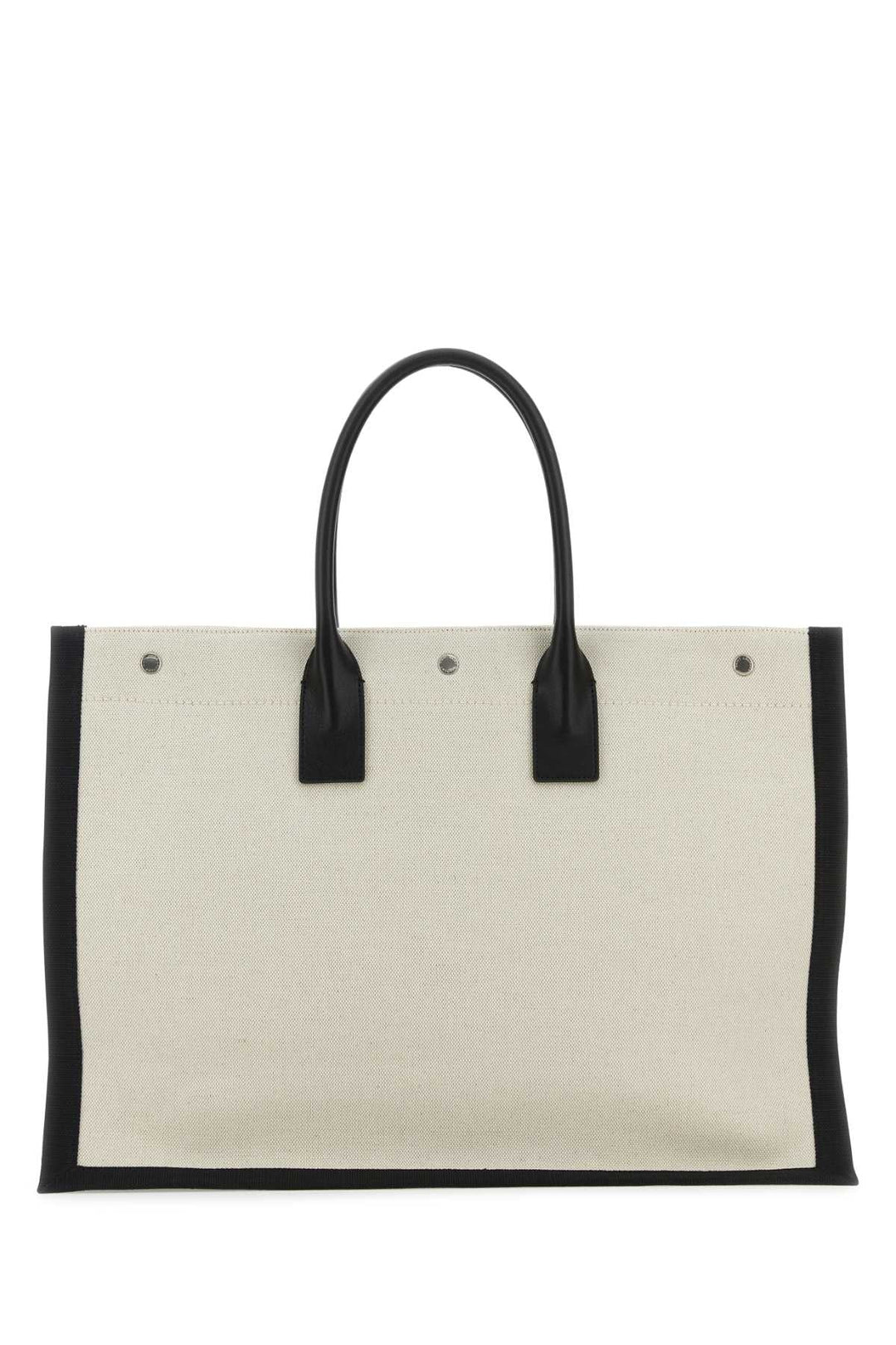 Saint Laurent Men Sand Canvas Large Rive Gauche Shopping Bag