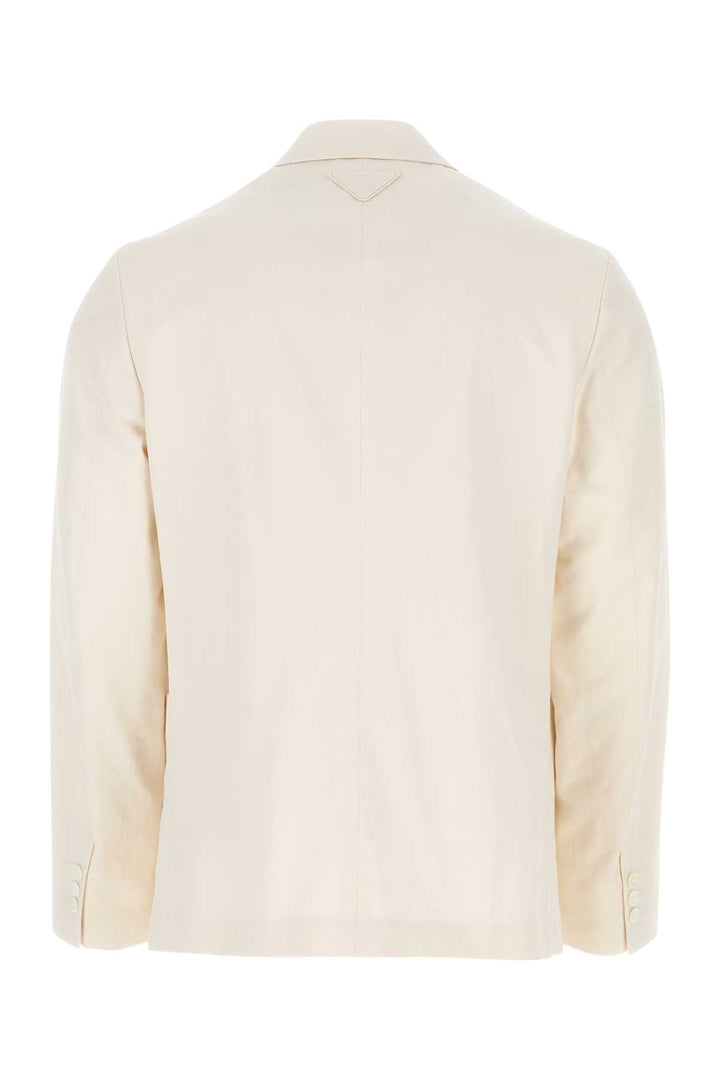 Prada Men Ivory Cotton Blazer