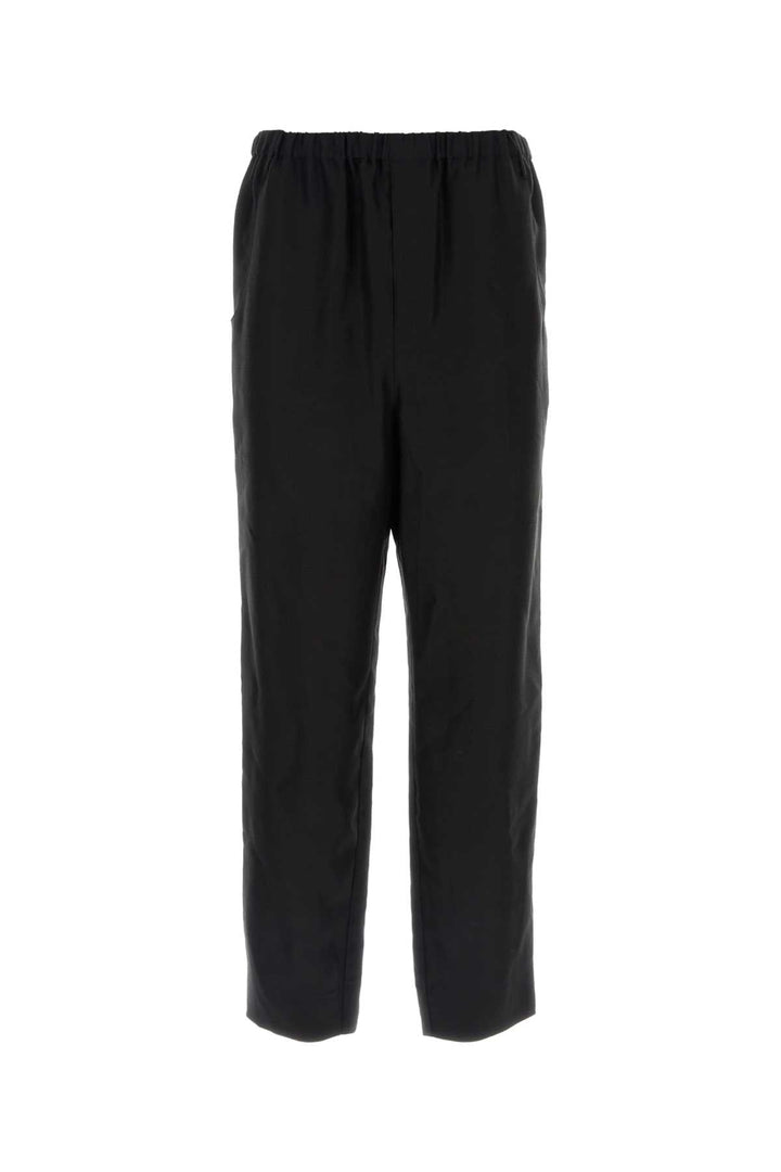 Saint Laurent Men Black Viscose Blend Pant