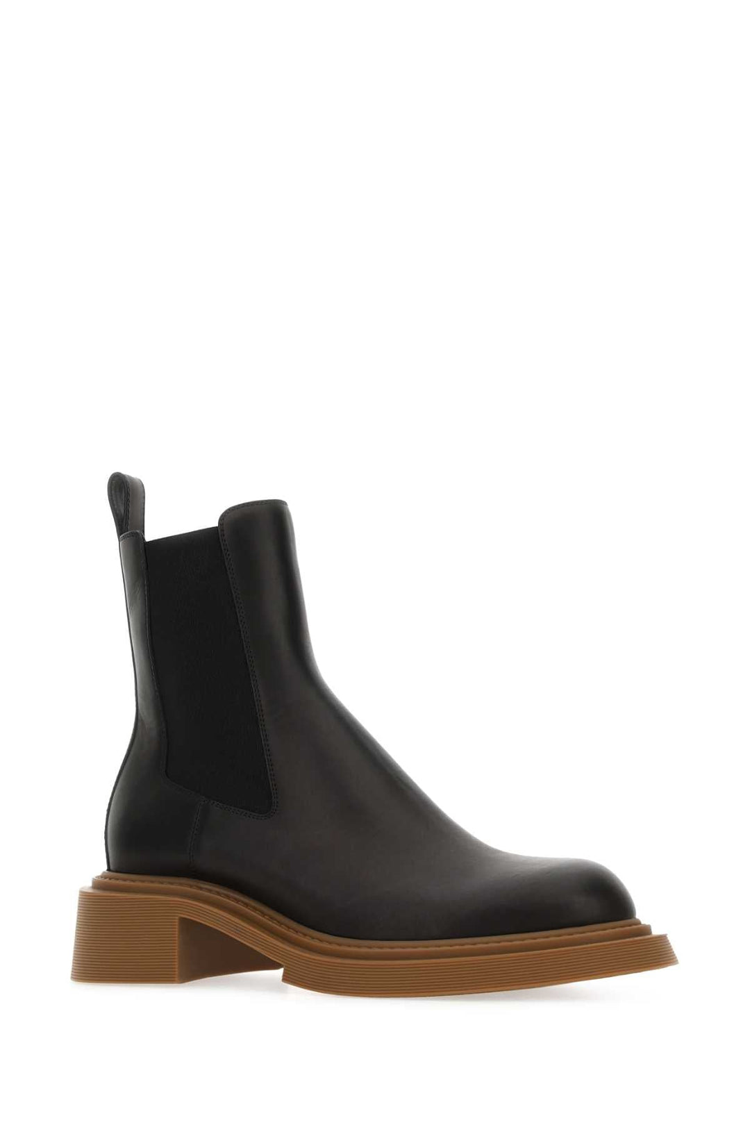 Loewe Men Black Leather Chelsea Ankle Boots