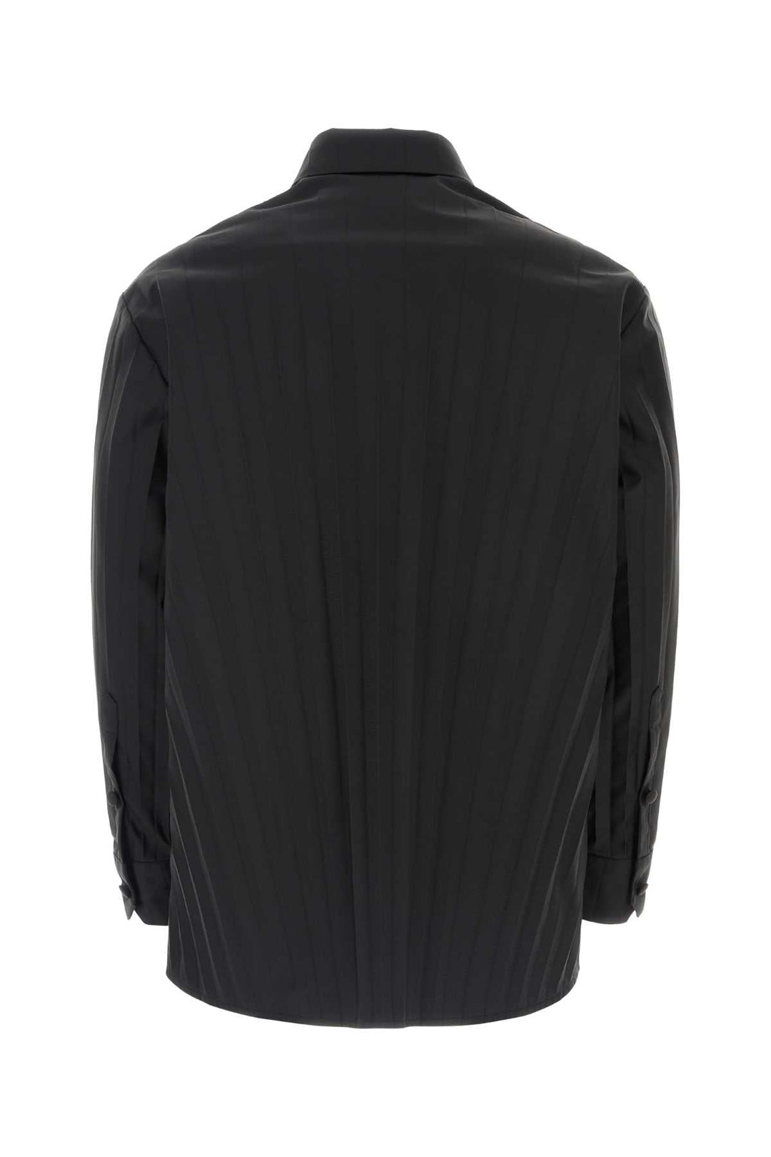 Valentino Garavani Men Black Tech Nylon Oversize Shirt