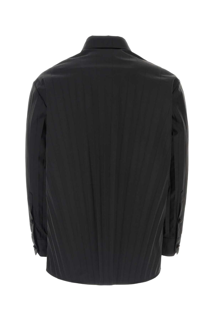 Valentino Garavani Men Black Tech Nylon Oversize Shirt