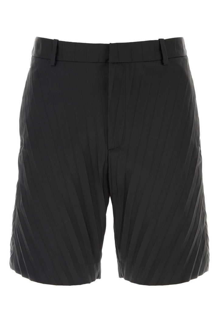 Valentino Garavani Men Black Nylon Bermuda Shorts