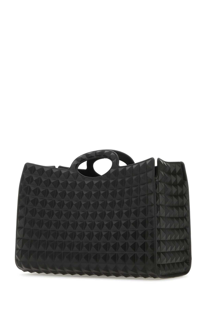 Valentino Garavani Men Black Rubber Le Troisiã¨Me Shopping Bag