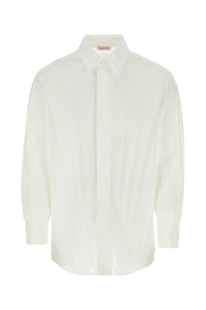 Valentino Garavani Men White Tech Nylon Oversize Shirt