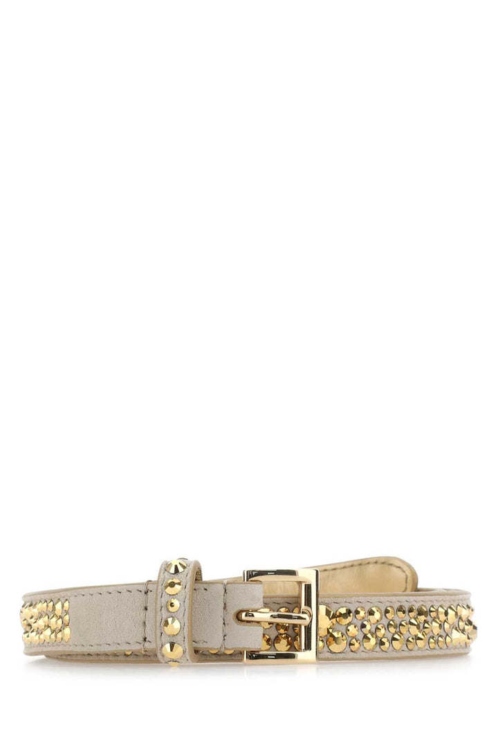 Prada Women Embellished Suede Belt