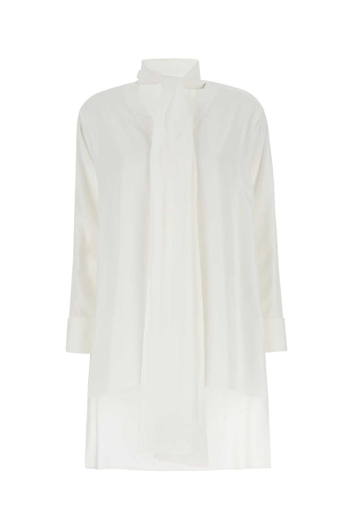 Loewe Women Ivory Crepe Oversize Blouse