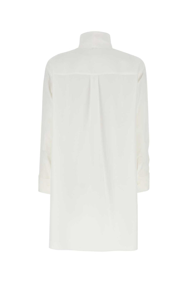 Loewe Women Ivory Crepe Oversize Blouse