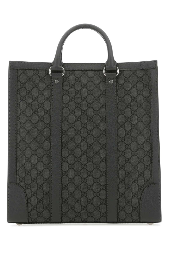 Gucci Men Gg Supreme Fabric And Leather Ophidia Shopping Bag