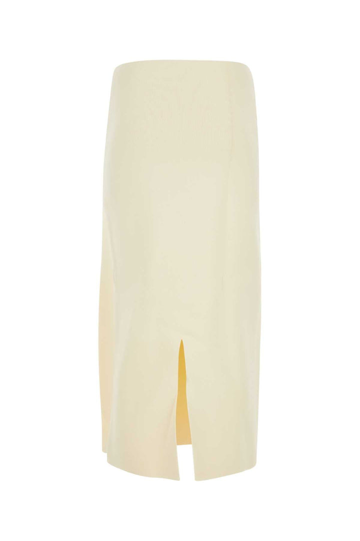 Jil Sander Women Ivory Viscose Blend Skirt