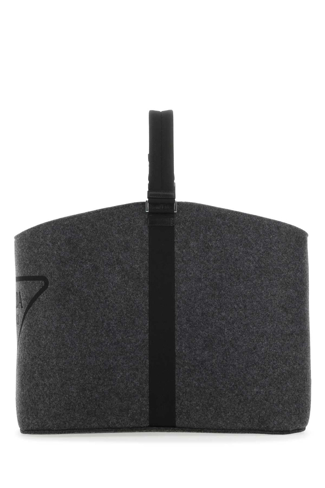Prada Unisex Grey Felt Log Holder
