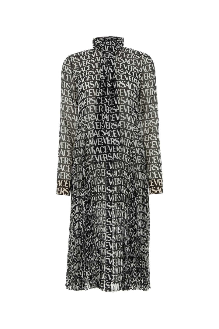 Versace Women Printed Crepe Shirt Dress