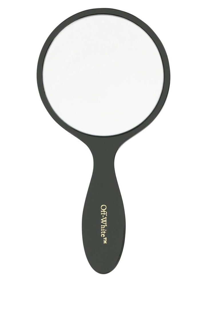 Off White Unisex Army Green Acetate Bookish Hand Mirror