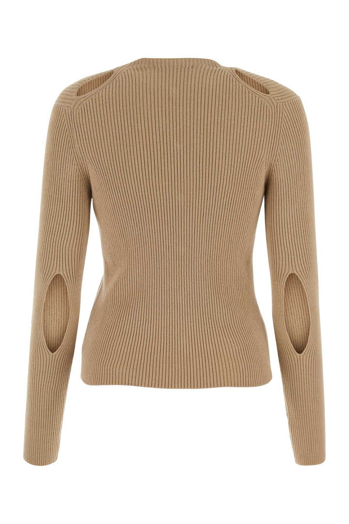 Fendi Women Biscuit Cotton Blend Cardigan