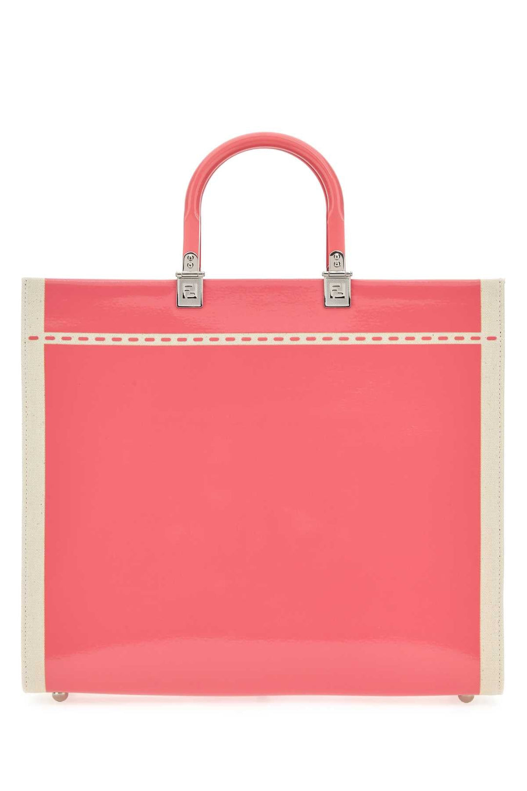 Fendi Women Two-Tone Canvas Medium Sunshine Shopping Bag