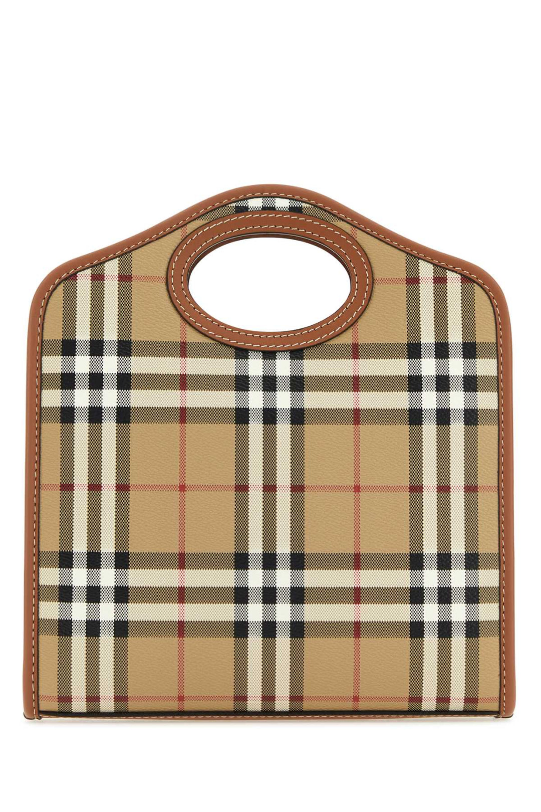 Burberry Women Printed Canvas And Leather Mini Pocket Handbag