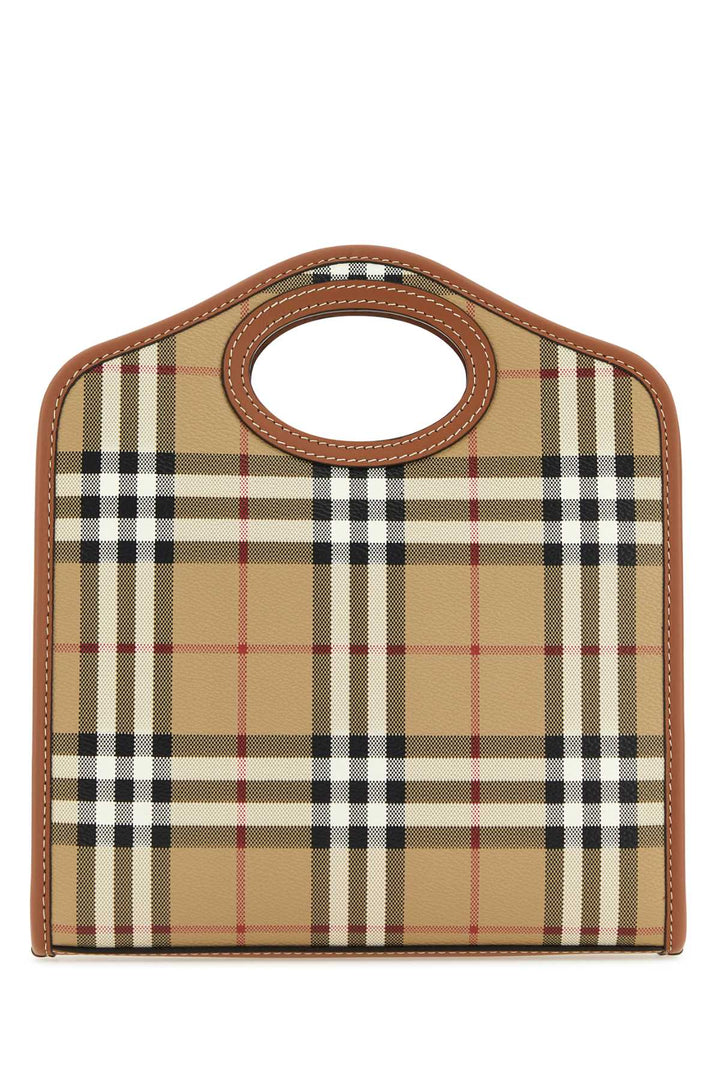 Burberry Women Printed Canvas And Leather Mini Pocket Handbag
