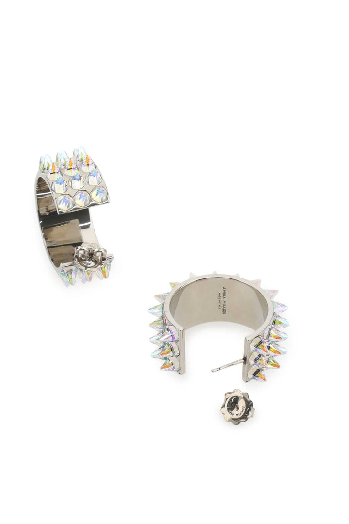 Amina Muaddi Women Embellished Metal Big Karma Earrings