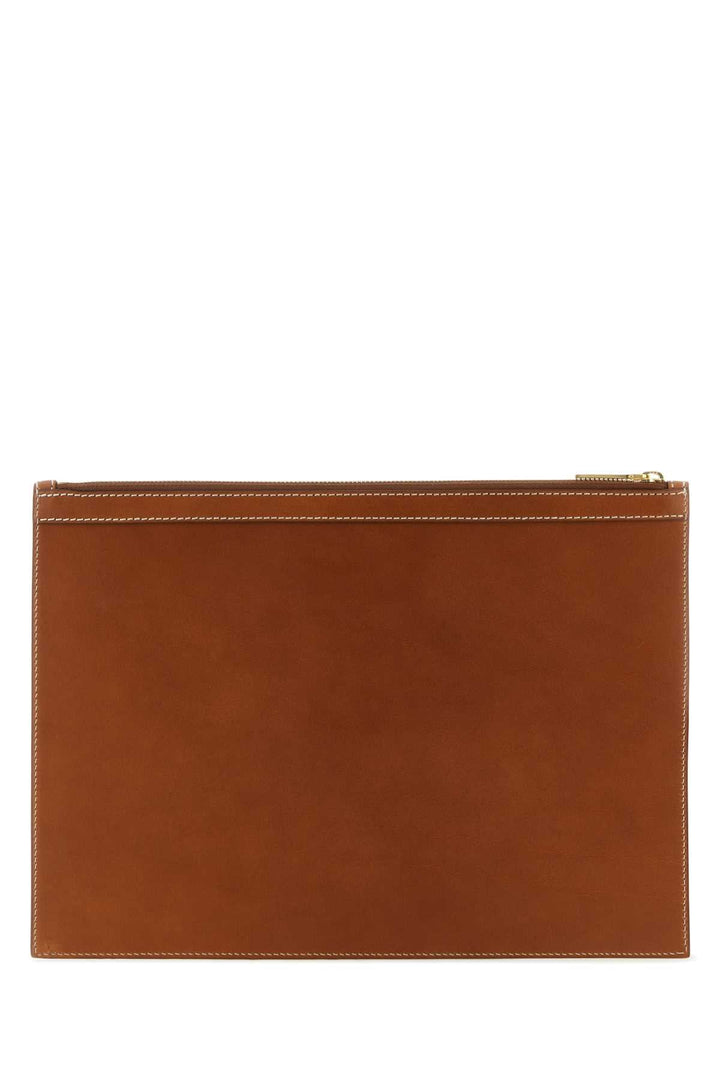 Thom Browne Men Brown Leather Document Case