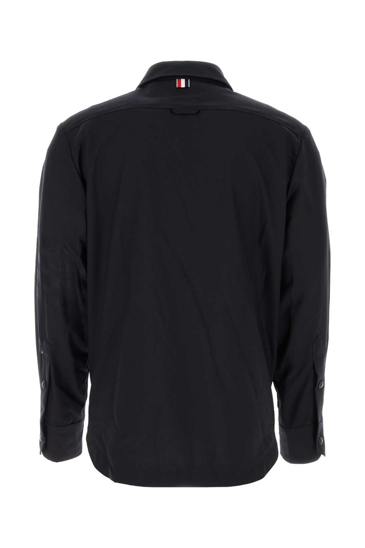Thom Browne Men Midnight Blue Wool Shirt