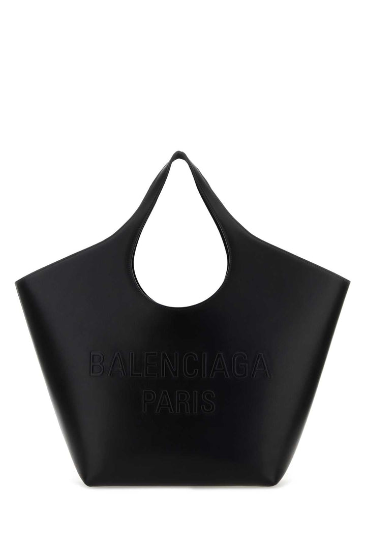 Balenciaga Women Black Leather Medium Mary-Kate Shopping Bag