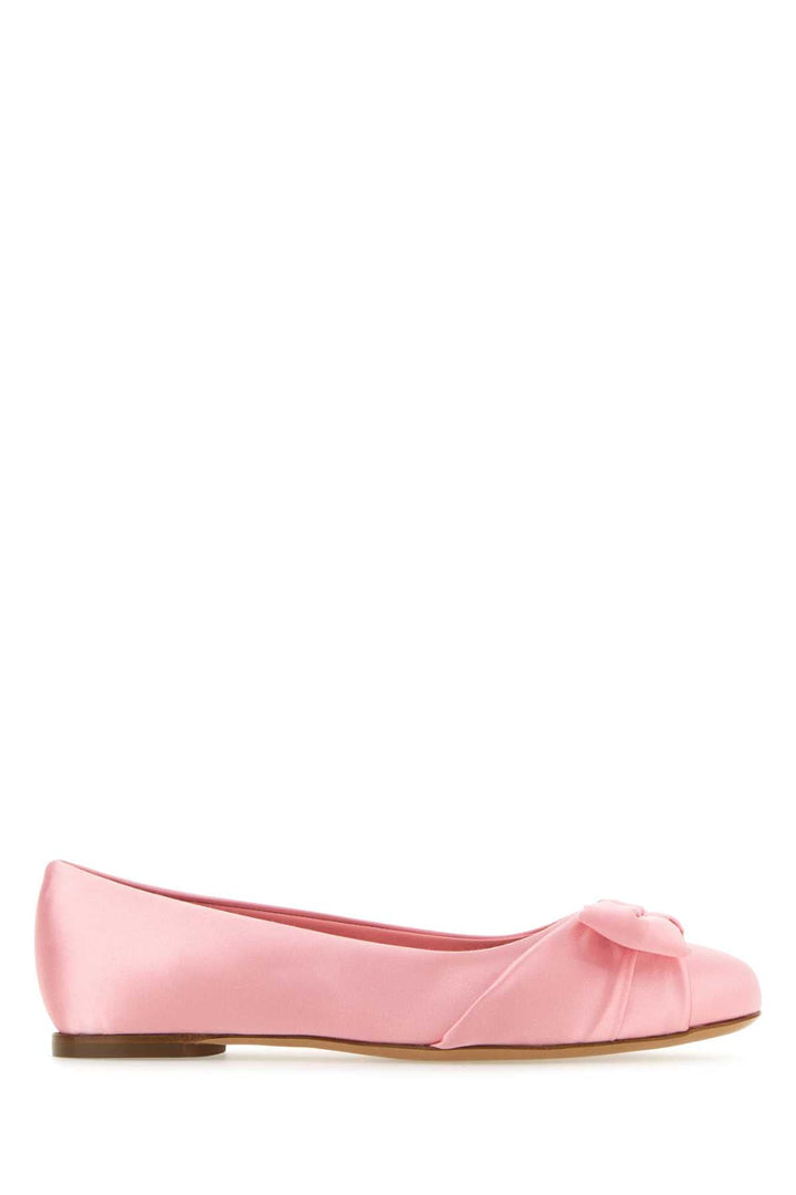 Salvatore Ferragamo Women Pink Satin Varina Ballerinas