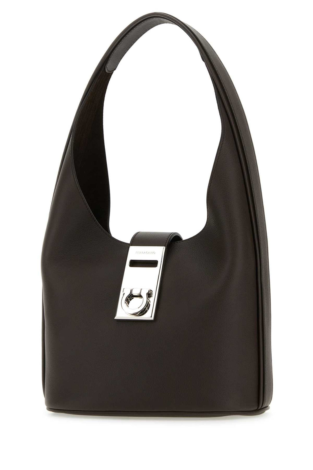 Salvatore Ferragamo Women Dark Brown Leather Medium Hobo Handbag
