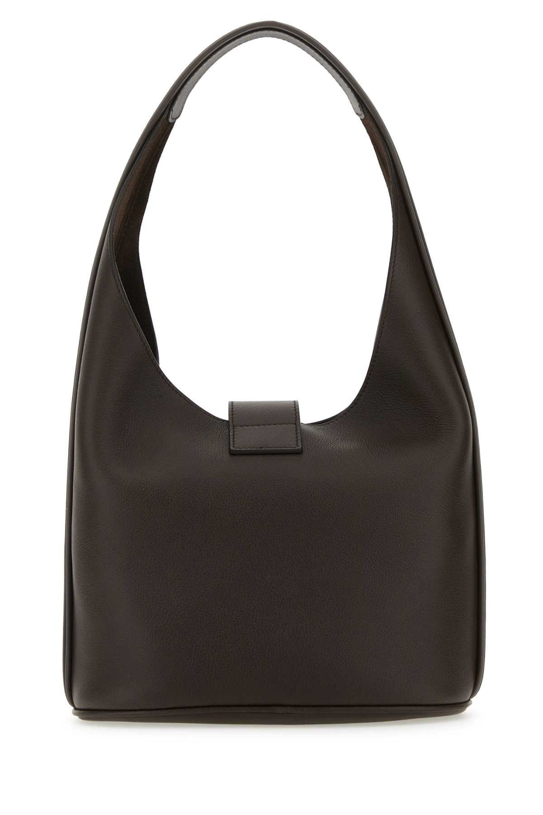 Salvatore Ferragamo Women Dark Brown Leather Medium Hobo Handbag