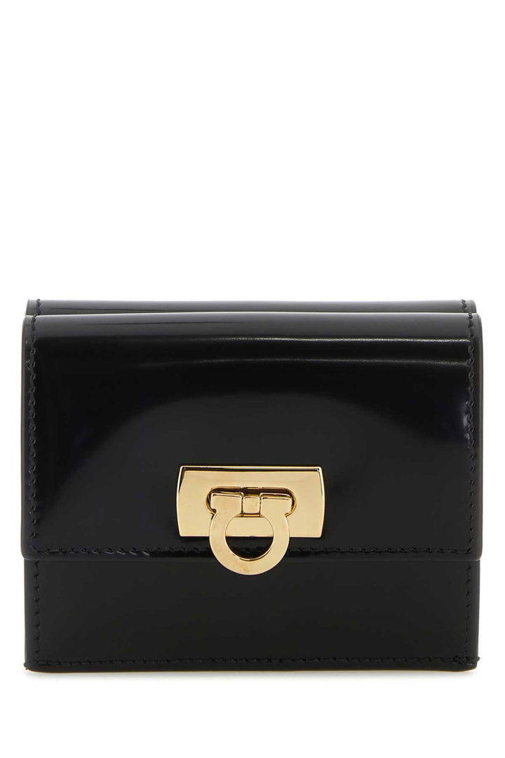 Salvatore Ferragamo Women Black Leather Wallet