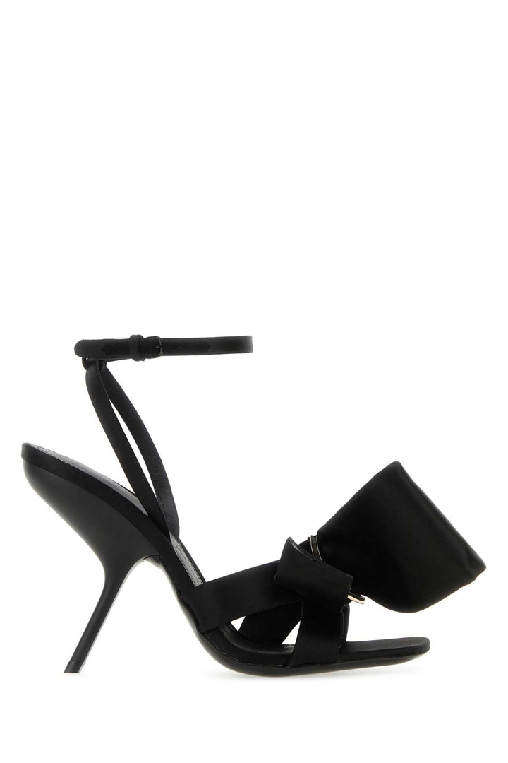 Salvatore Ferragamo Women Black Satin Sandals
