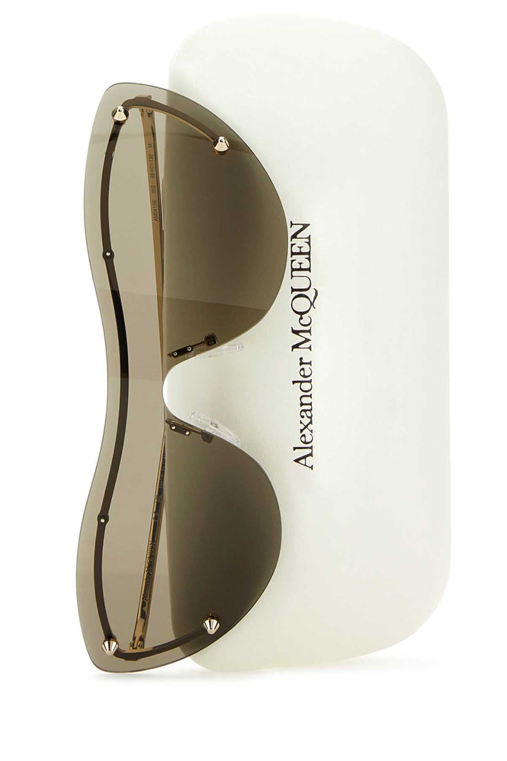 Alexander Mcqueen Women Gold Metal Spike Studs Sunglasses