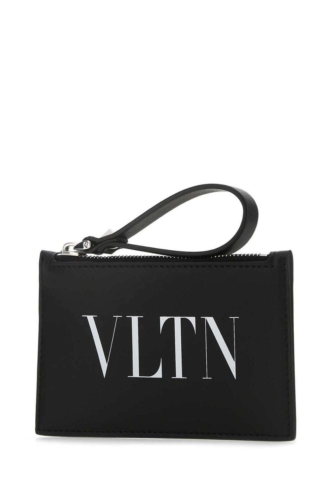Valentino Garavani Men Black Leather Card Holder