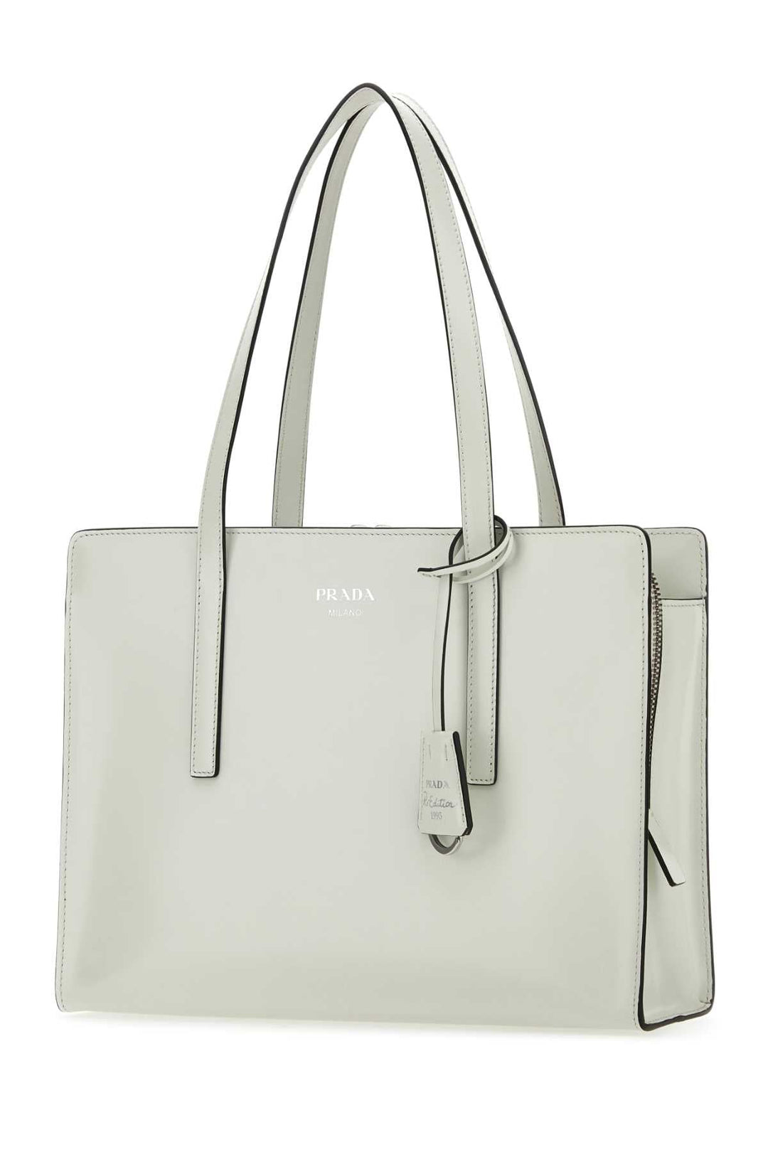 Prada Women White Leather Re-Edition 1995 Shoulder Bag