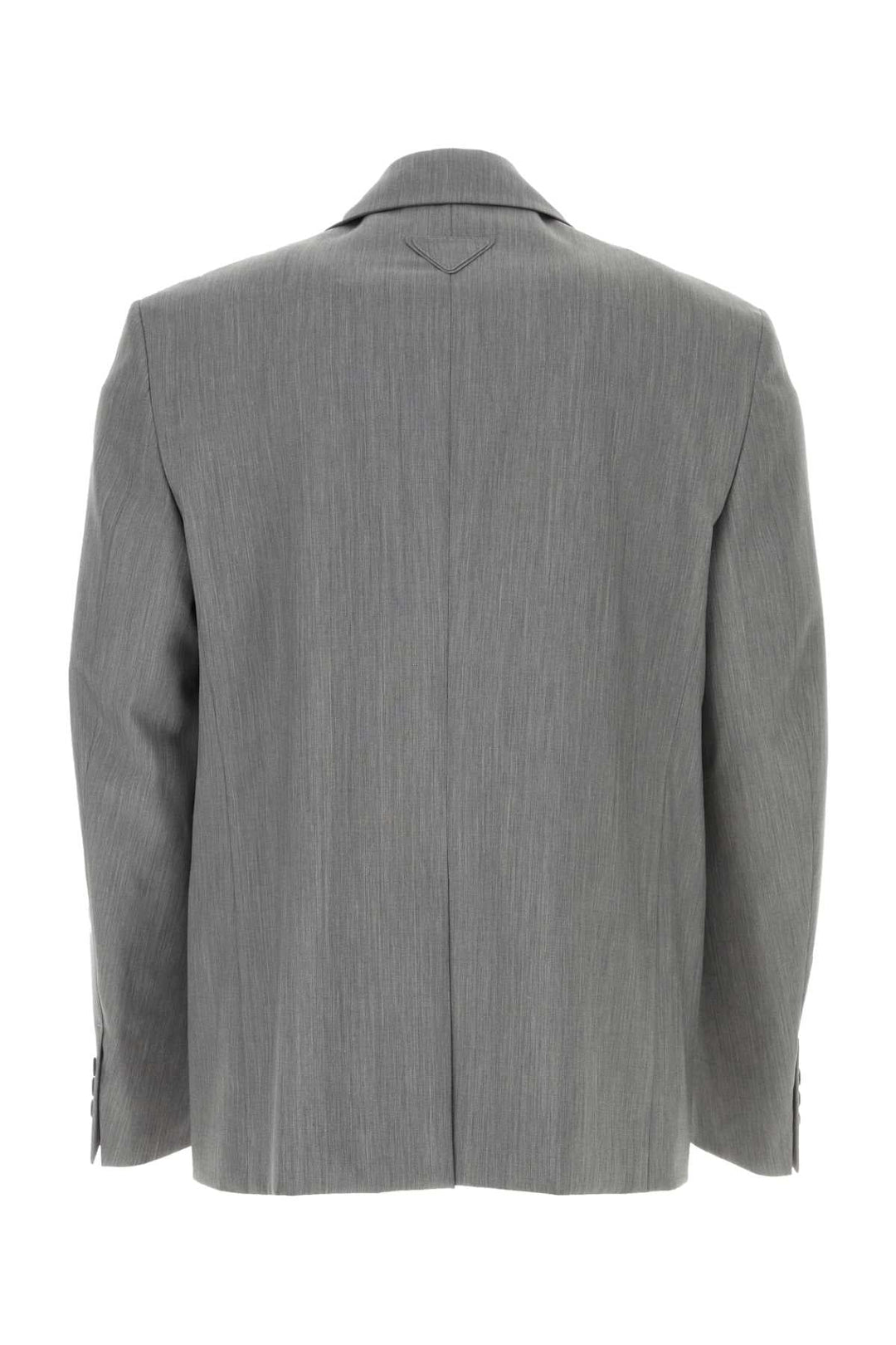 Prada Men Melange Grey Wool Blend Blazer