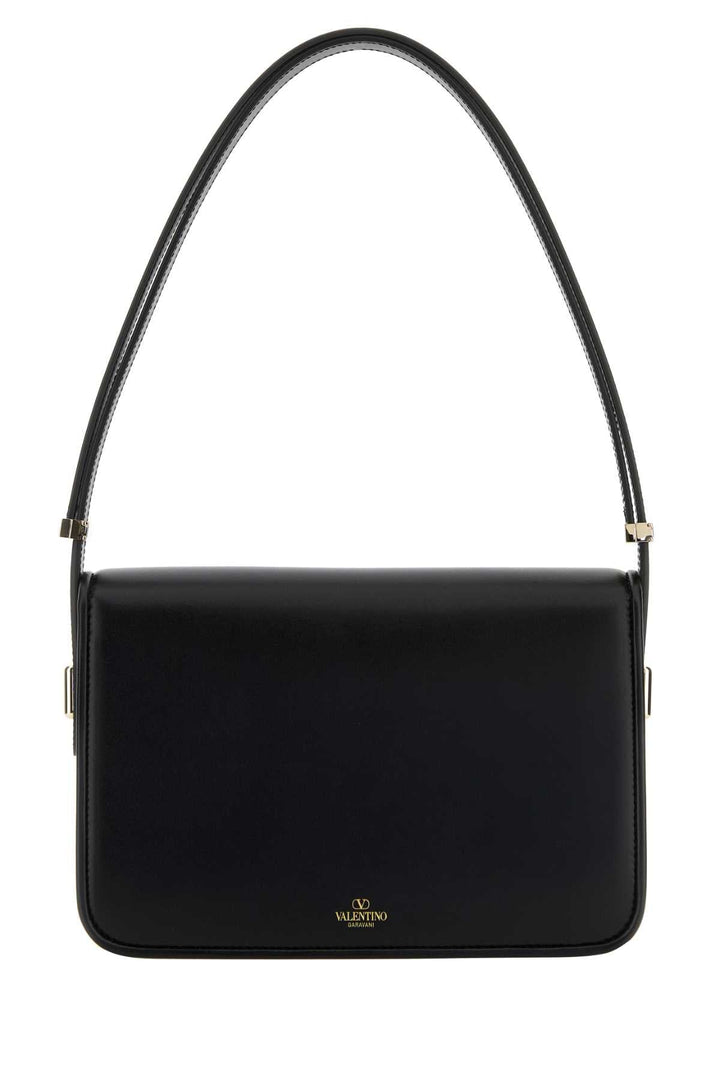 Valentino Garavani Women Black Leather Vlogo Shoulder Bag