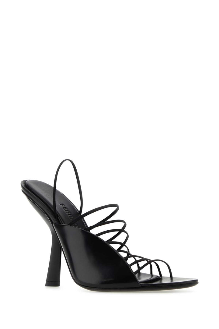 Salvatore Ferragamo Women Black Fabric And Leather Sandals