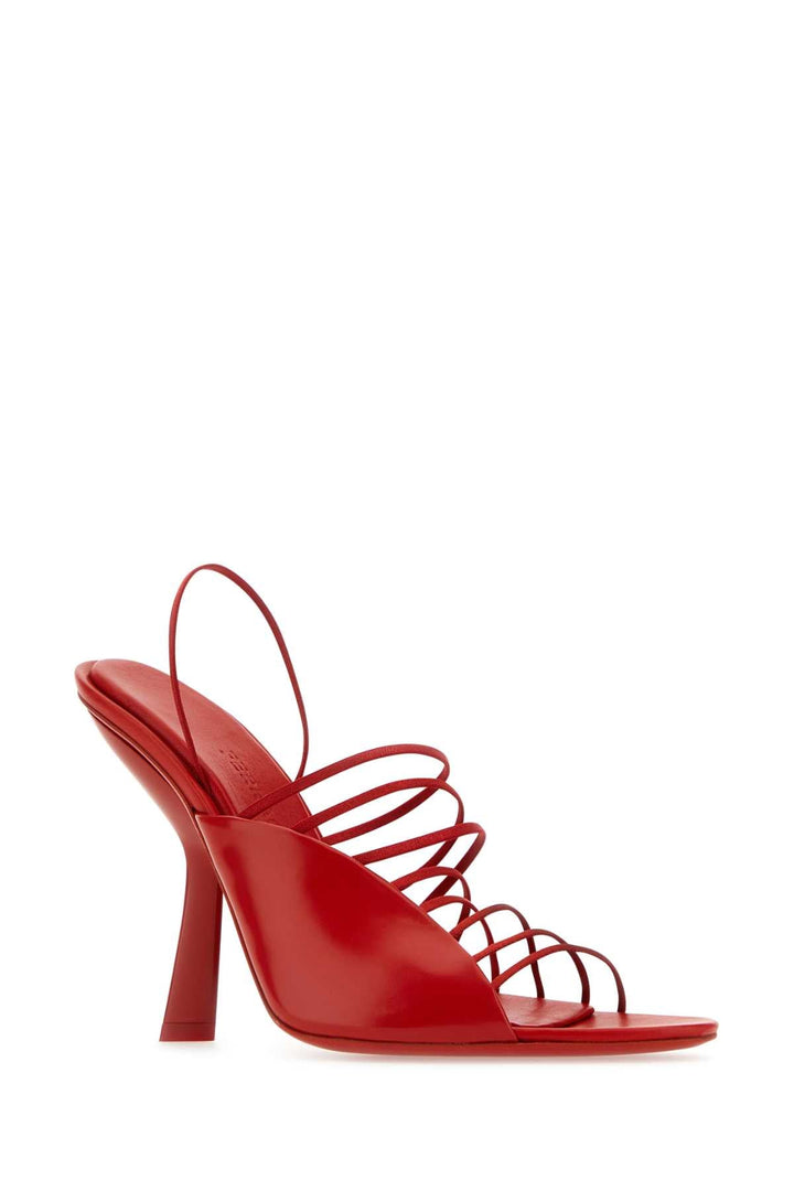 Salvatore Ferragamo Women Red Leather Altaire Sandals