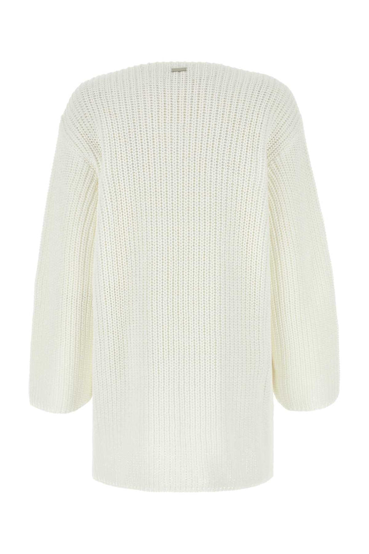 Salvatore Ferragamo Women White Cotton Oversize Sweater